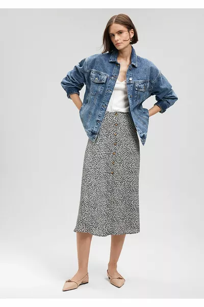 مصغرة ديزي المطبوعة زر تنورة 