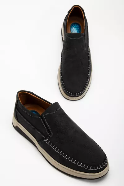 Jelly Orthopedic Comfortable Lightweight Daily Black Men's Shoes