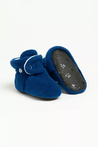 Non-Slip Sole, Breathable Cotton Lined, Adjustable Snap, House Slippers, Baby Booties