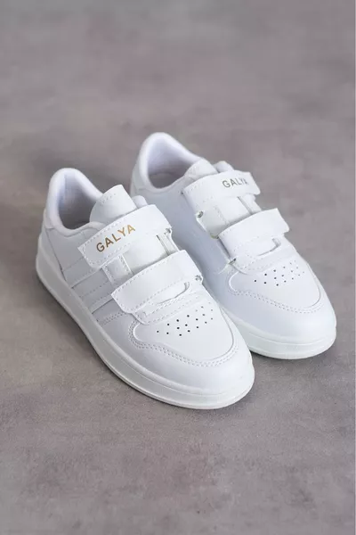 Klitteband Kinder Witte Pop Sneakers