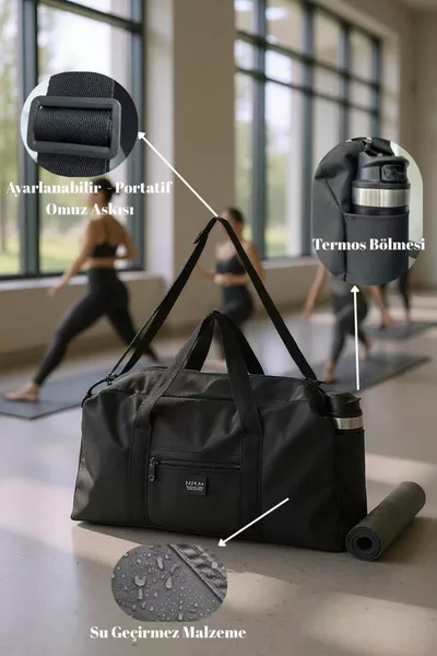 Унисекс спортна и фитнес чанта с отделения и дълги презрамки, подходяща за пътуване, която могат да използват както жени, така и мъже