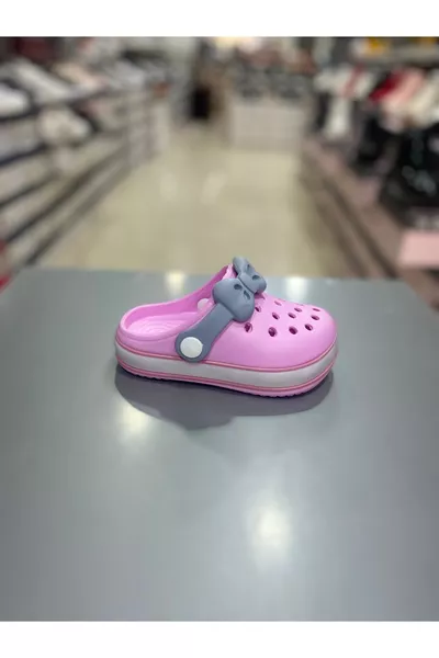 Pantofole per bambina con fiocco e luci