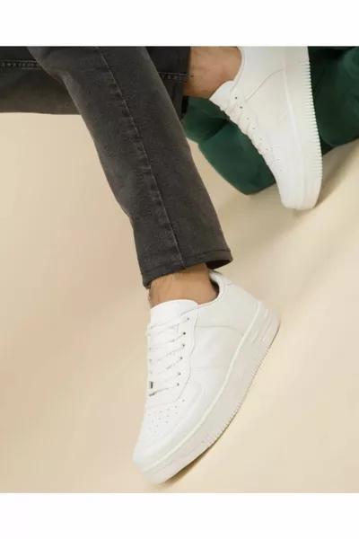 Unisex White Sports Shoes