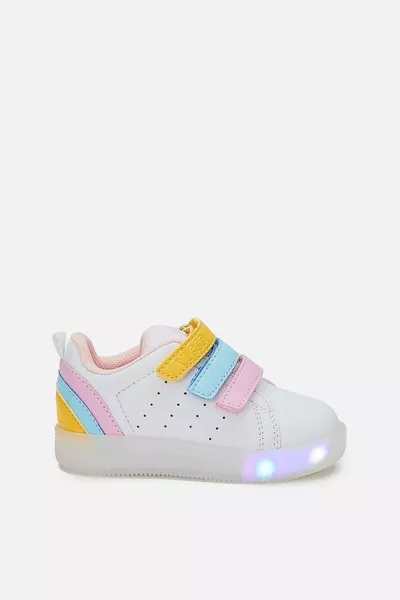 Sun Işıklı Meisjes Baby Sneakers Wit/roze