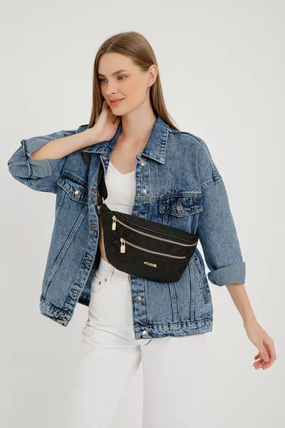 Black Women's Waist Bag 