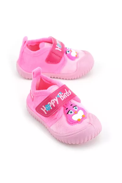 حذاء أطفال بنات مريح شتوي قابل للتعديل مع لاصق من هابي بيردز