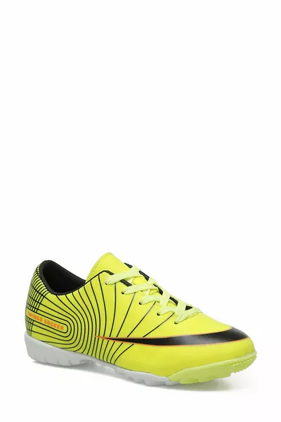 OCHO TURF F 3PR Chaussures de football en salle pour garçon couleur jaune néon