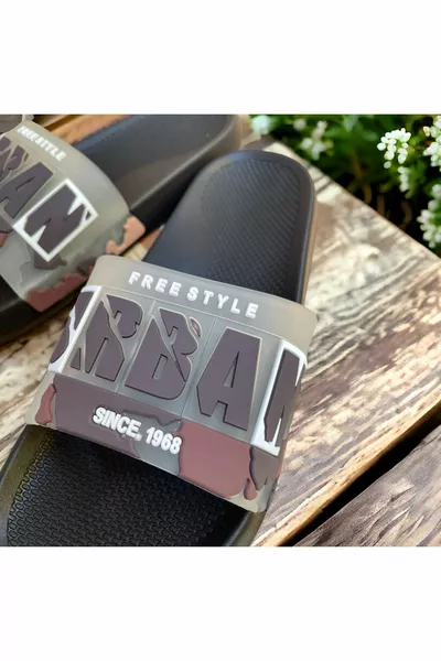 CIABATTE UOMO GIORNALIERE CON MOTIVO CAMOUFLAGE PER SPIAGGIA, PISCINA E GIARDINO