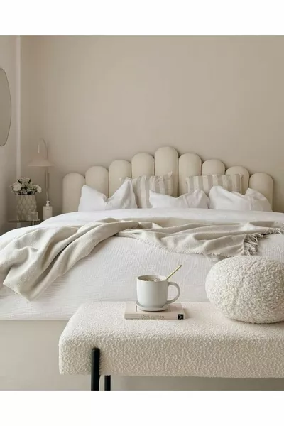 سرير مبطن بعرض سم - 9 قطع لوحة