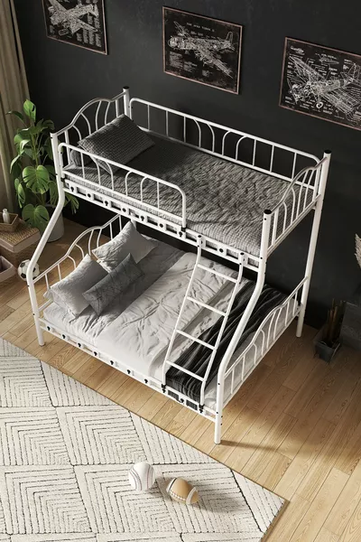 سرير بطابقين معدني ثلاثي للجنة الأبوين من إماج 3