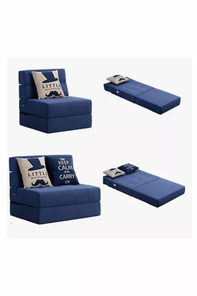 Диван с ортопедичен сгъваем матрак и кресло за отдих, къмпинг легло