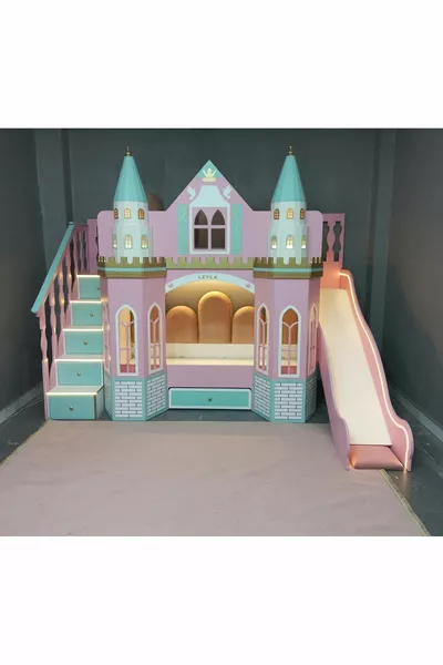 КРОВАТЬ-МАФФИН С НЕОНОВЫМИ СВЕТОДИОДАМИ И ГОРКОЙ