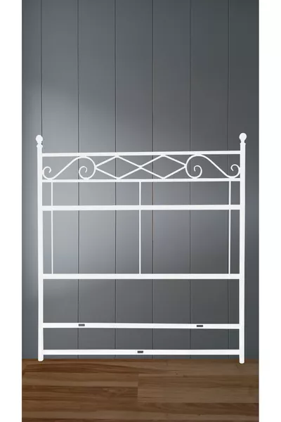 Tribe Single Iron Bed Headboard White