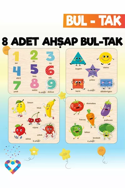 Montessori 8-Piece Mega Stack-and-Nest Set – Ages 2-5 – Wooden Educational Toy