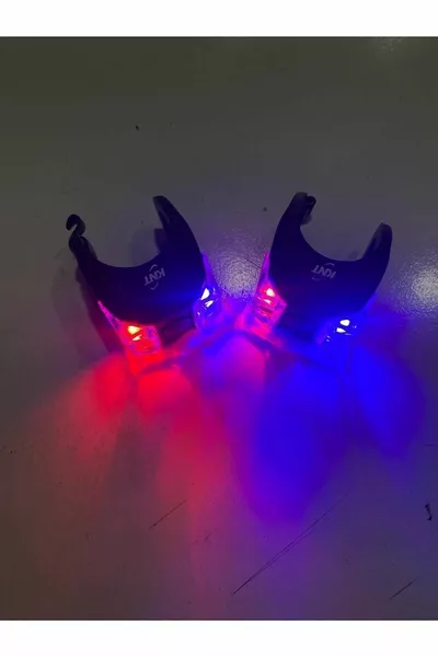 Set de lumières clignotantes en silicone Golden à 3 niveaux bleu-rouge - 