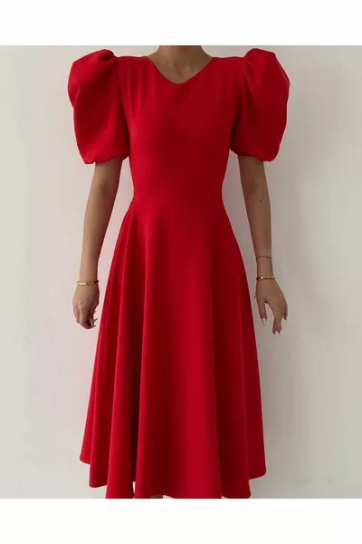 البطيخ الأكمام ميدي طول اللباس