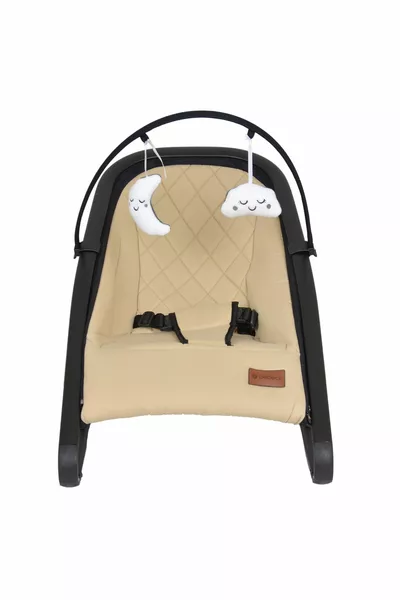 Siesta Schommelt en Vouwt. Thuisgebruik Babyschommel Verstelbaar Liggend Volledig Opvouwbaar Beige