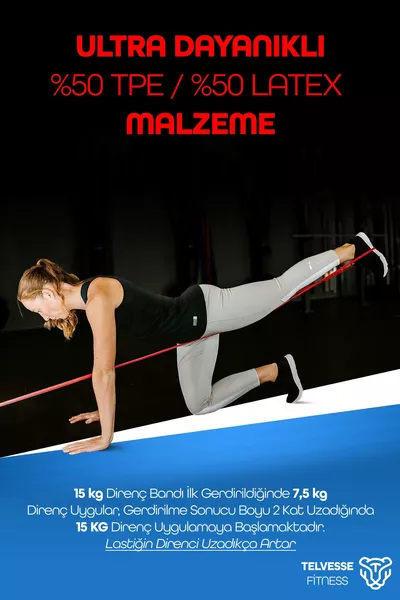 مجموعة 3 قطع من أحزمة المقاومة لممارسة الرياضة بوزن 5 + + كجم لتقوية العضلات