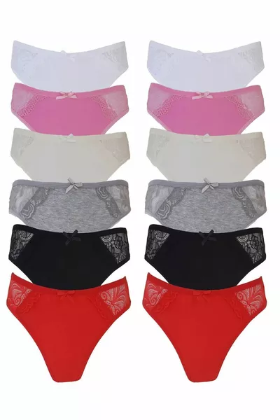 Women's Lace Detail Briefs -Pack