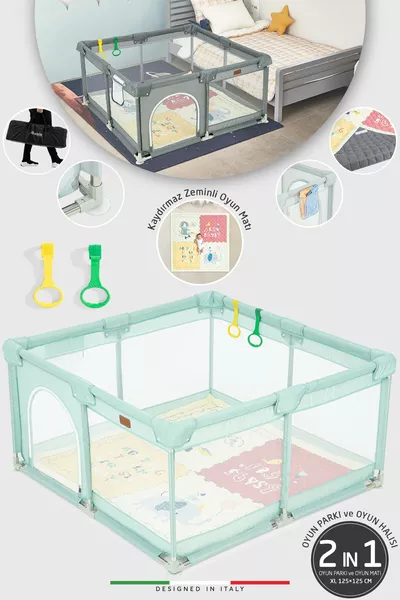 حديقة ألعاب بارما منطقة اللعب وحصيرة اللعب  سم مينت