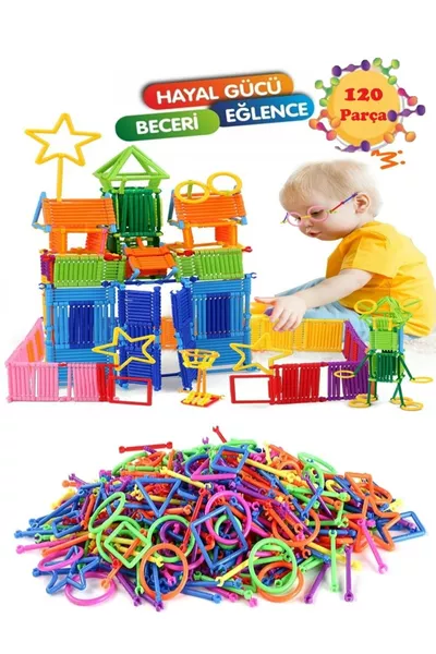 Toy Geometric Sticks Piece Blocks Puzzle Intelligence Color Perception Development Educational Toy