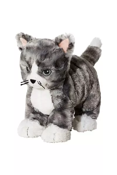 لعبة قطة من اللُعبة الناعمة ليلبلوت بلون رمادي وأبيض