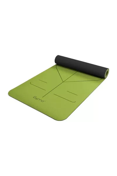 Hizalamalı 6mm Tpe Yoga Matı Pilates Minderi Yeşil