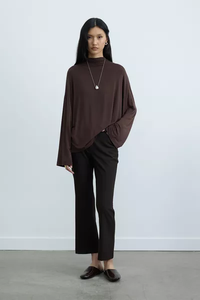 Коричневая блузка Оливия