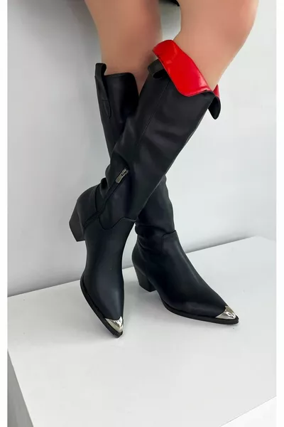 Bottes longues Cowboy Noir