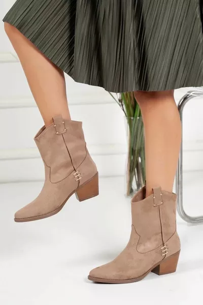 Bottes de cow-boy à talons épais pour femmes