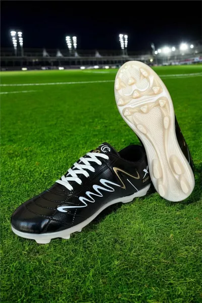 Heren Voetbalschoenen Teeth Voetbalschoenen ZWART - GOUD