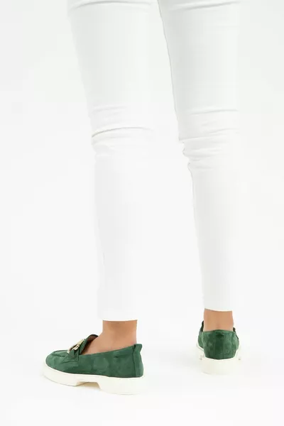 أحذية لوفر جلد طبيعي للسيدات   مليار Ayk /