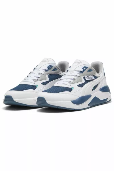  Mercedes X-ray Speed  Heren Sneakers Wit-marineblauw