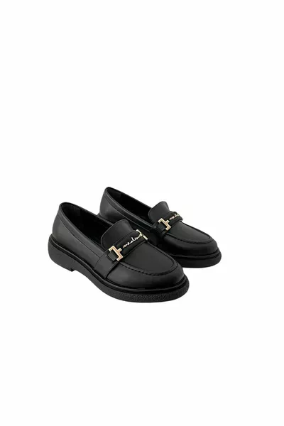 Mocassins Femme Noir Boucle Riri