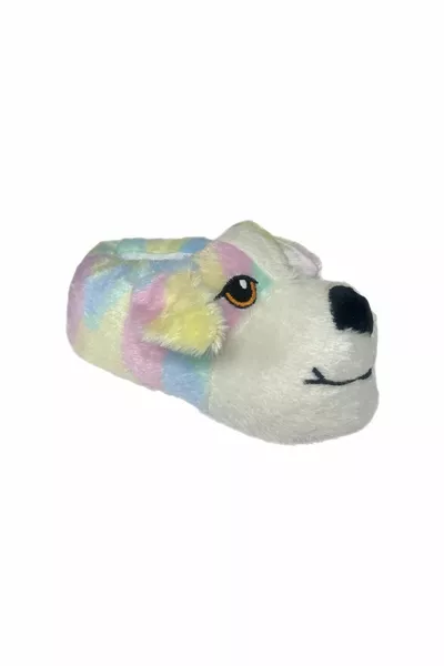 Colorful Plush Panduf with Animal Figure