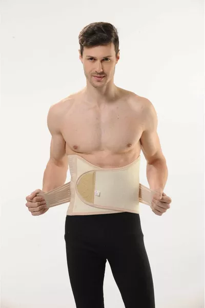 Ceinture lombaire orthopédique avec baleines de soutien, couleur chair (unisexe)
