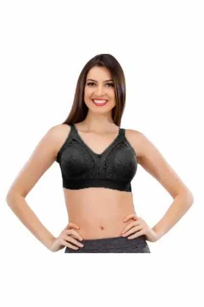 حمالة صدر من القماش القطني، حزام سفلي واسع، بحمالات قابلة للتعديل، مقاس كبير لتشكيل الجسم