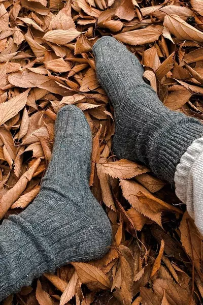 Unisex Alpakawolle Winterkurze Socken  G/a