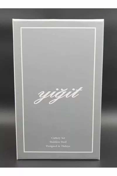 Комплект прибори за хранене за един човек от неръждаема стомана с изумруден акцент (с нож)