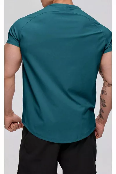 Ghassy Co. Мъжка Бягаща Спортна Ризи с Реглан Ръкав и Овално Изрязване