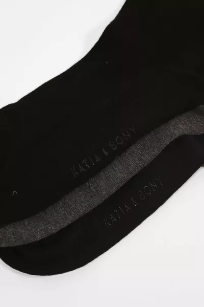 عبوة ثلاثية جوارب رجالية عائلية كاحل أنثراسيت-كحلي-أسود