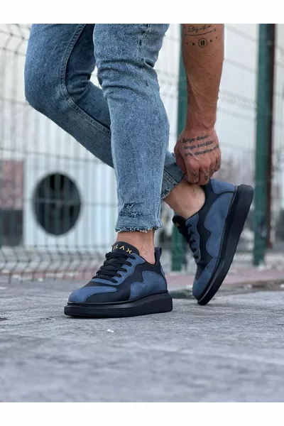  Charcoal Blue Casual herenschoenen