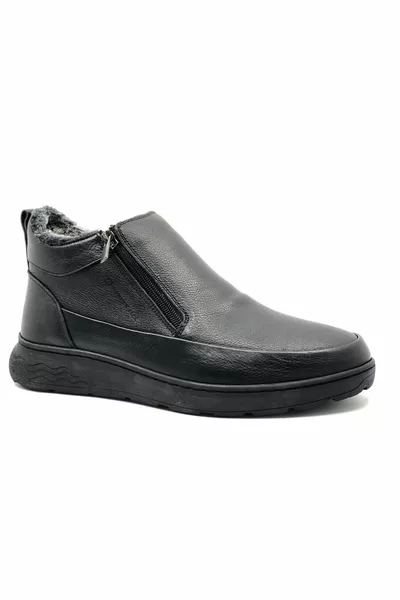 -M Bottes intérieures en laine pour hommes Noir