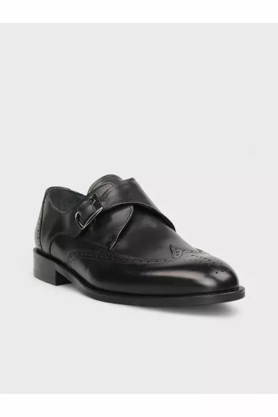 Men's Black Leather Classic Shoes