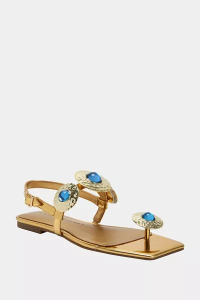 صندل كامي ستون نسائي بحجر ذهبي