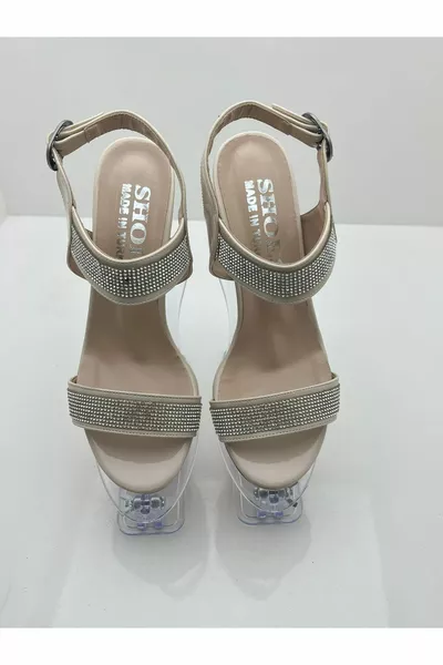 SHINY-STONE DAMENSANDALEN MIT ABSATZ