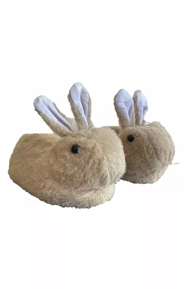 Panduf Unisex Rabbit Figured Зимние удобные плюшевые домашние тапочки