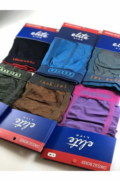 لون مختلط 6 قطع للرجال سلس مايكرو بوكسر