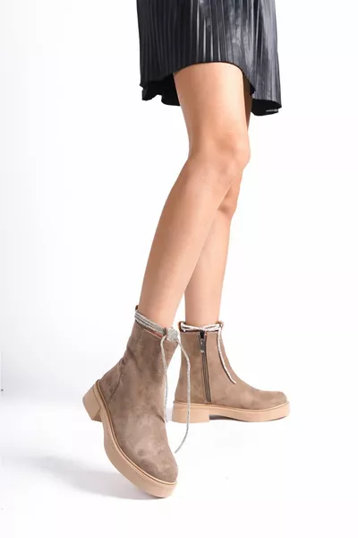 المنك من جلد الغزال الجانب سستة منخفضة النعل الحجر الدانتيل مفصلة الكلاسيكية الجوارب النسائية الحذاء