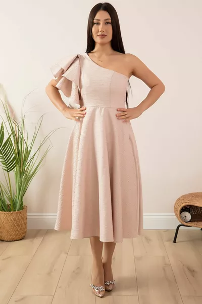 Блясък едно рамо маховик подробна рокля 